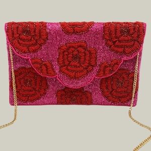 Rose Garden Beaded Clutch